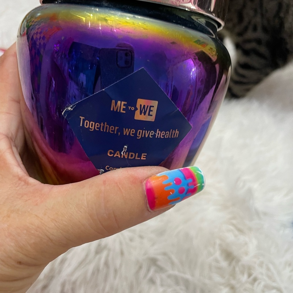 Me to We Iridescent Purple-to-Gold Candle Jar